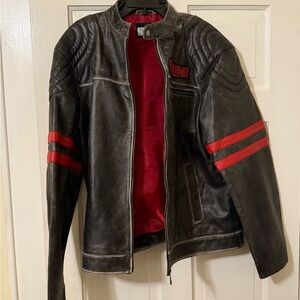 Reclaimed Vintage real leather motor jacket